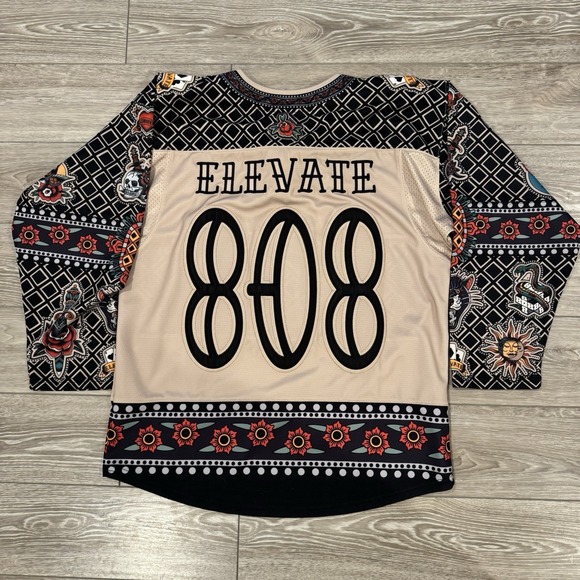 Elev808 Designs Festival Hockey Jersey Medium Tattoo Art Rave Streetwear - Picture 5 of 5